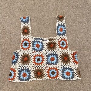 RSQ Multicolor Crochet Tank Top